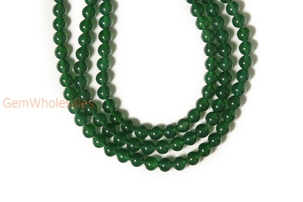 15.25" 12mm/14mm/16mm green Agate Round beads Gemstone