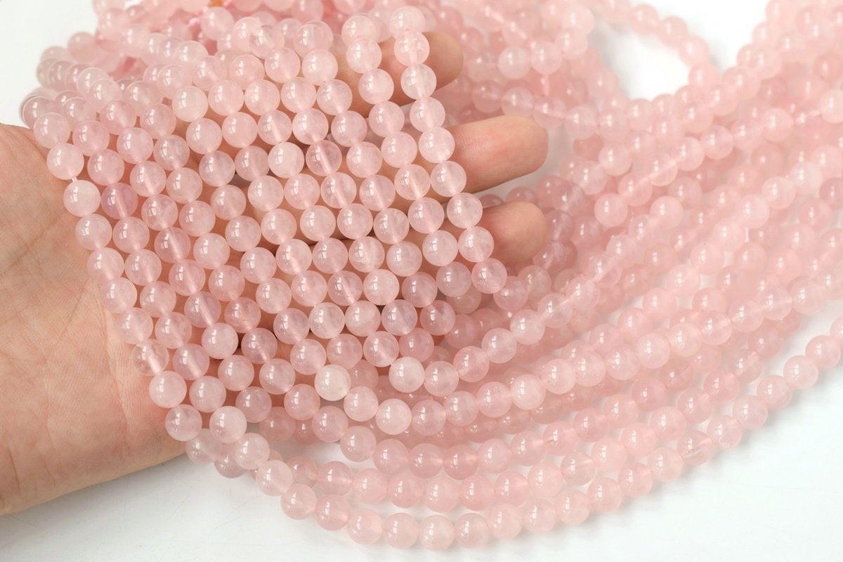 15.5" 10mm AA Natural Rose quartz round beads, pink crystal, gemstone