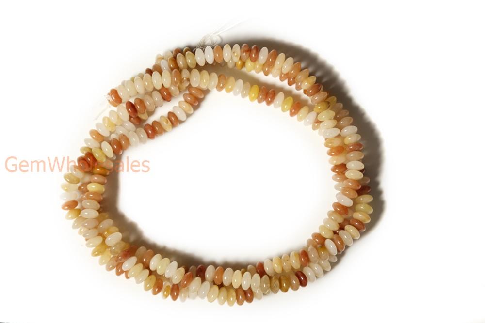 15.5" 8x4mm Natural old yellow jade rondelle beads,disc beads,roundel beads 8x4mm