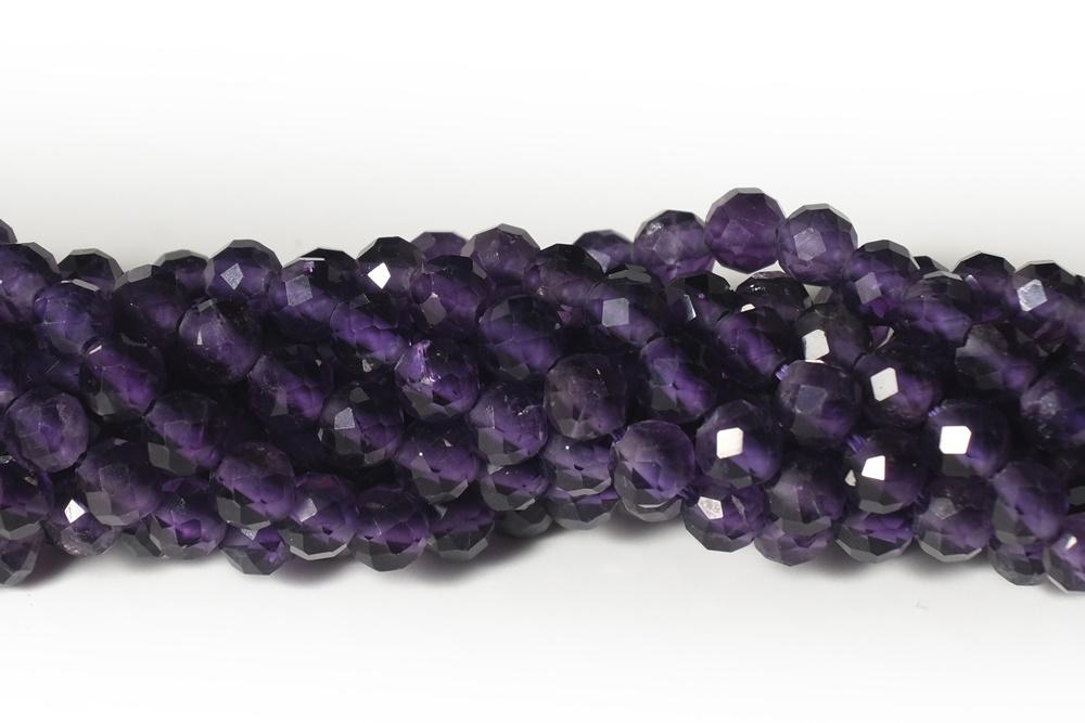 15.5" Natural Amethyst 4mm round faceted beads,gemstone