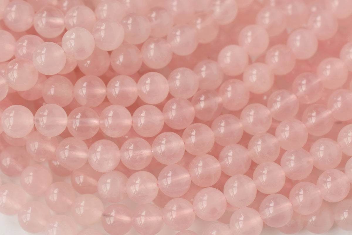 15.5" 6mm AA Natural Rose quartz round beads, pink crystal