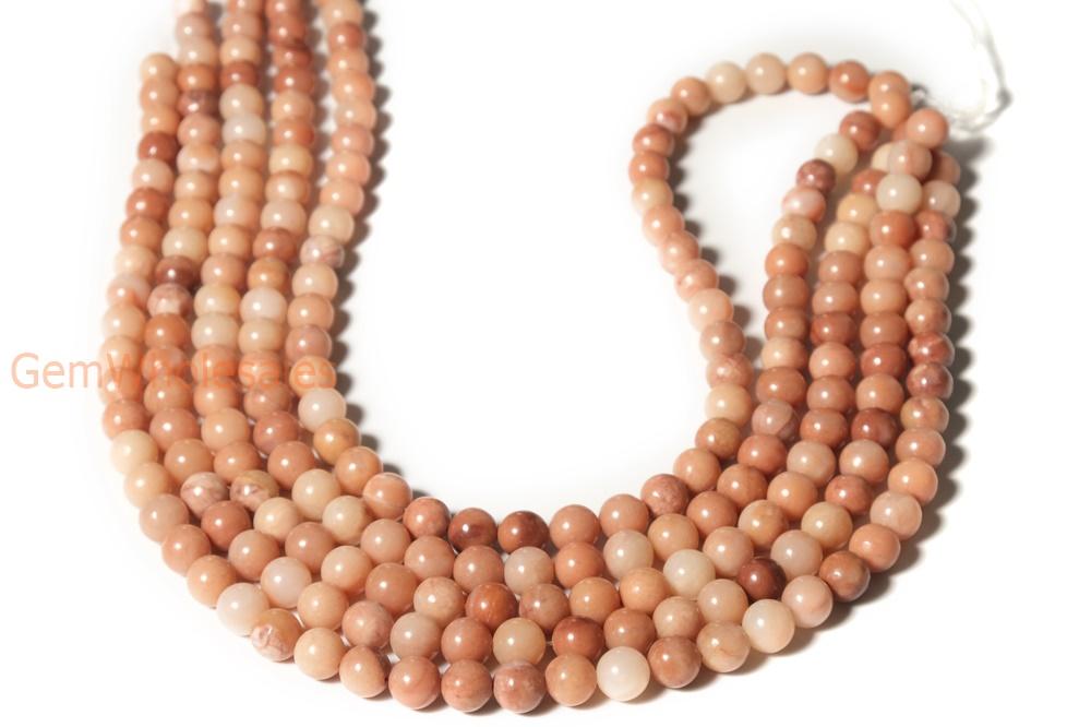 15.5" 8mm/10mm Natural pink aventurine round beads, pink gemstone