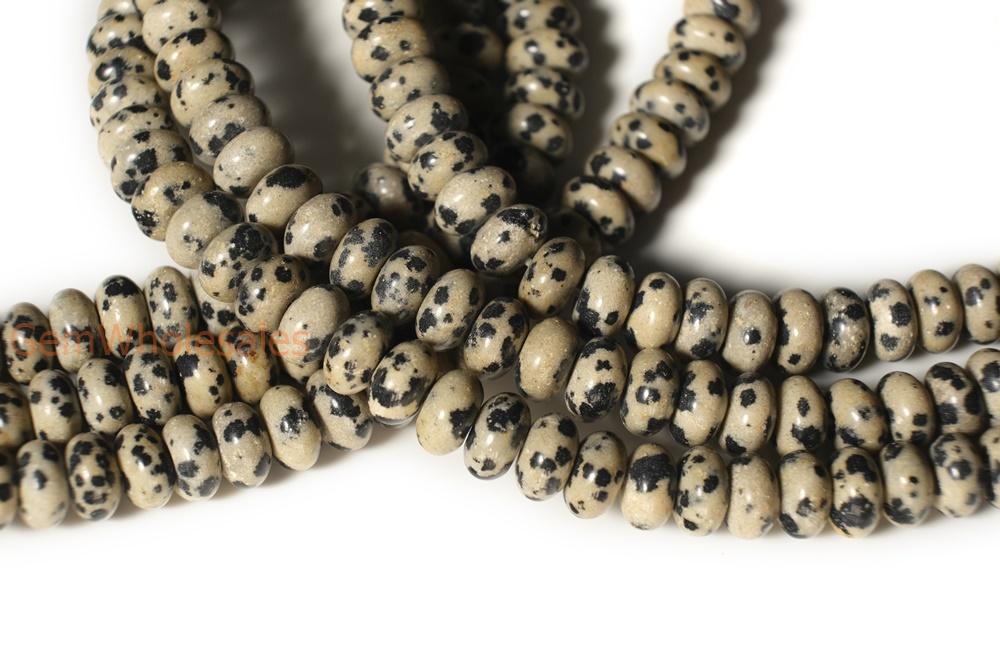 15.5" 8x4mm Natural dalmation jasper rondelle beads,disc beads, roundel beads 8x4mm