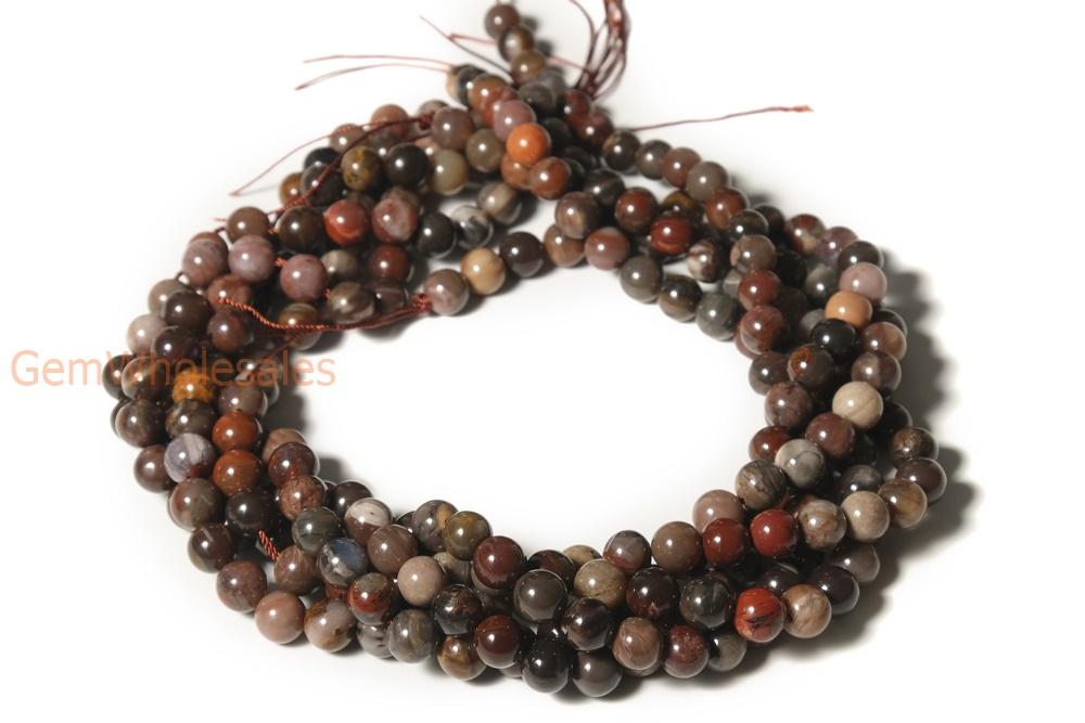 15.5" 6mm/8mm/10mm/12mm/14mm/16mm/18mm Wood fossil stone round beads,brown fossilized wood stone,Petrified wood