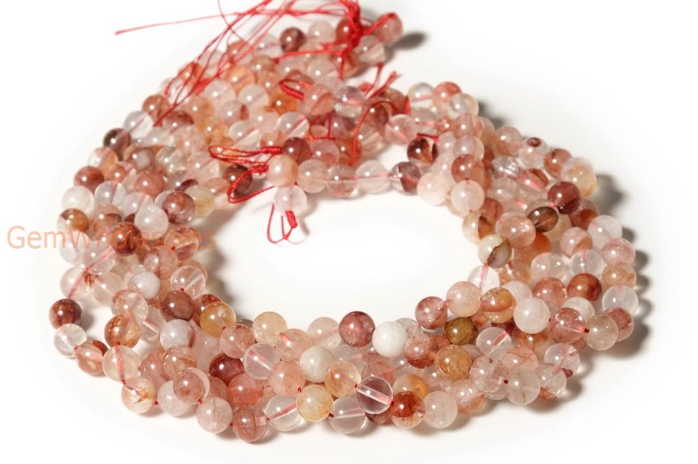 15.5" Natural Red quartz 8mm/10mm round beads,Eisenkiesel beads