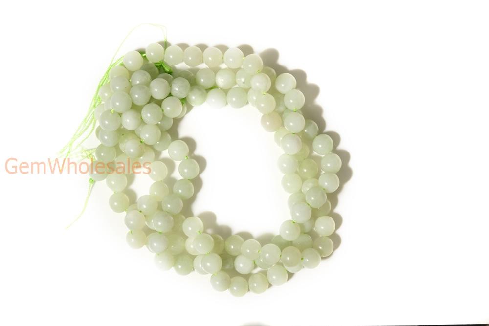 15.5" 10mm Natural green new jade Round beads gemstone