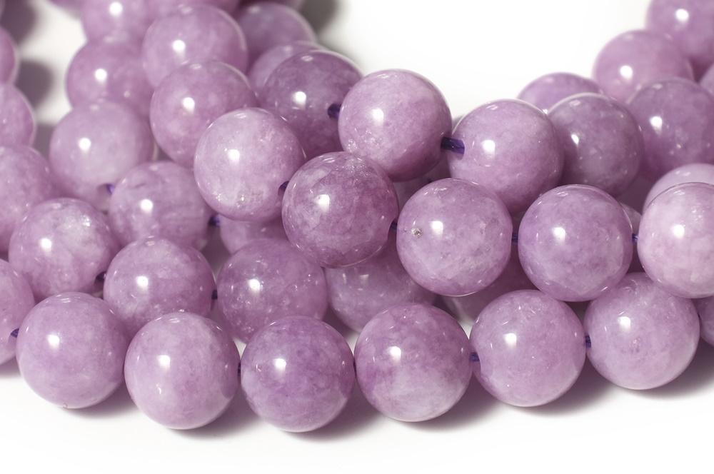15" 8mm purple lavender color Malaysian jade Round beads