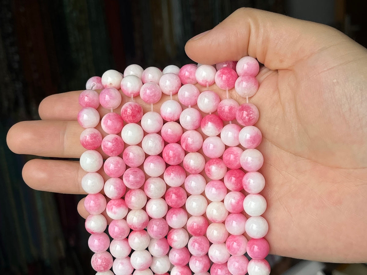 15“ 6mm red Malaysian jade Round beads