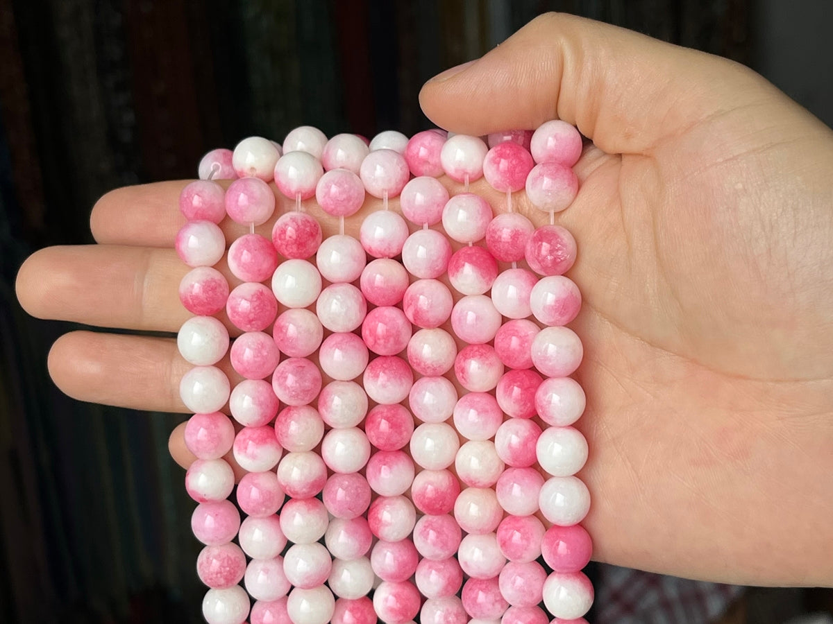 15" 8mm/10mm/12mm red Malaysian jade Round beads