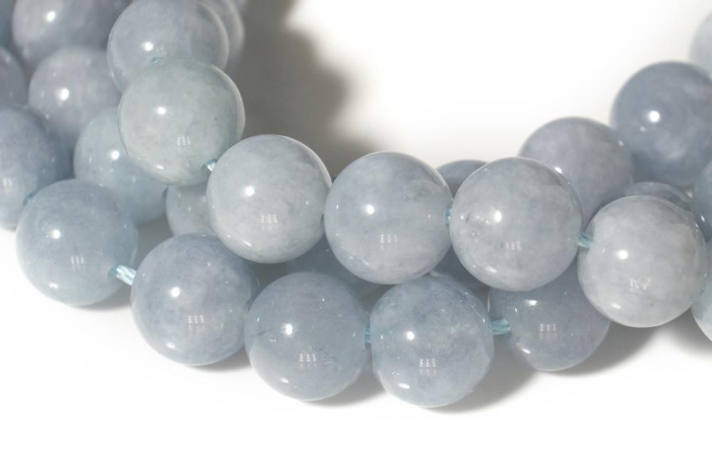15" 8mm aquamarine color blue Malaysian jade Round beads