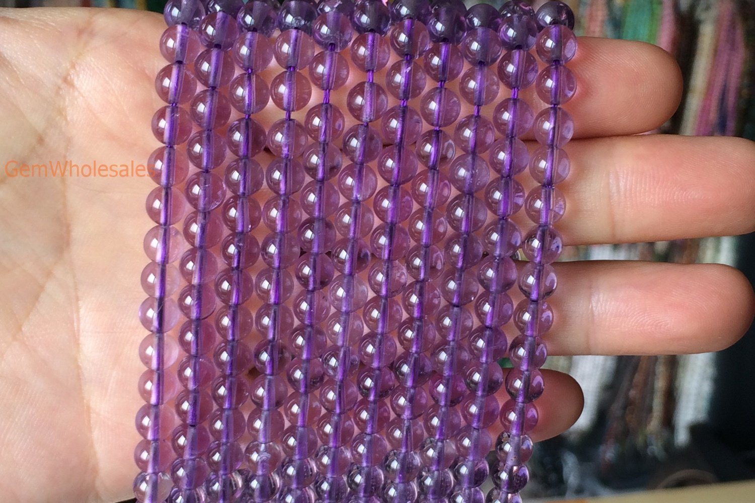 Amethyst - Round- beads supplier