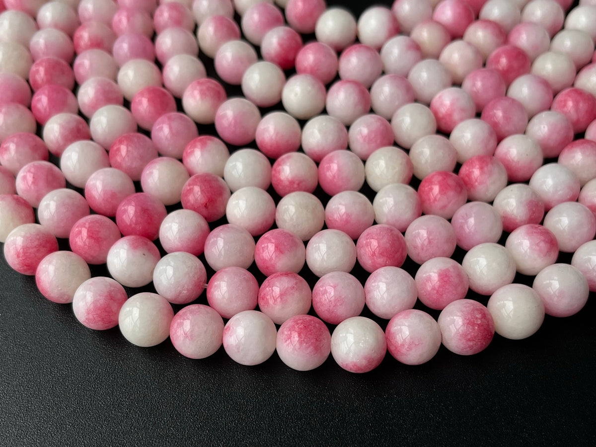 15“ 6mm red Malaysian jade Round beads