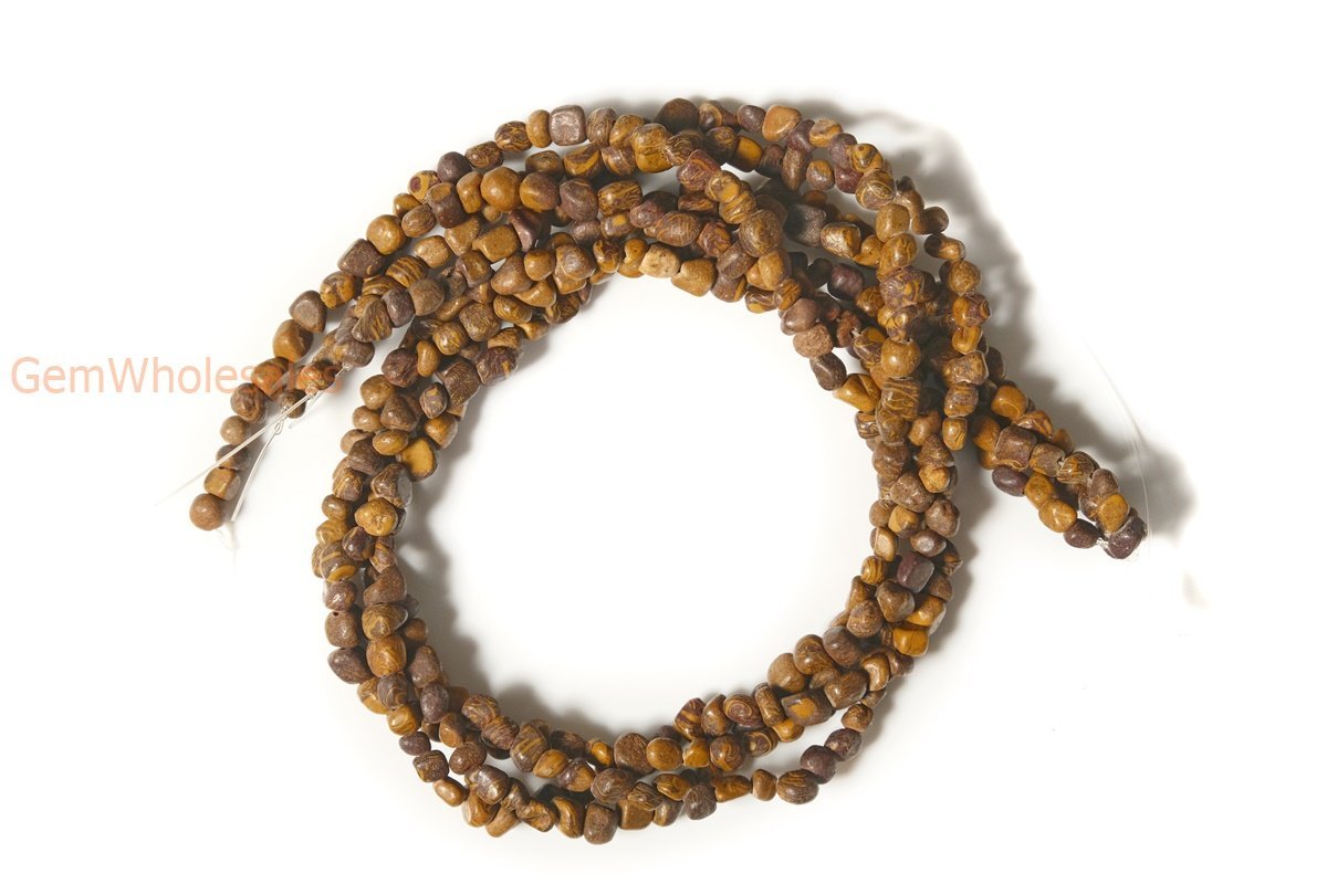 15.5" 3~5mm Natural Elephant skin jasper pebbles beads,potato beads, small nugget beads