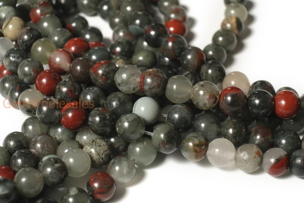 15.5" Natural African bloodstone 6mm/8mm/10mm/12mm round beads, africa blood stone