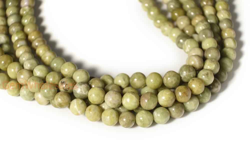 15.5" 8mm Natural Peridot round beads, ollive green color gemstonebeads, genuine peridot