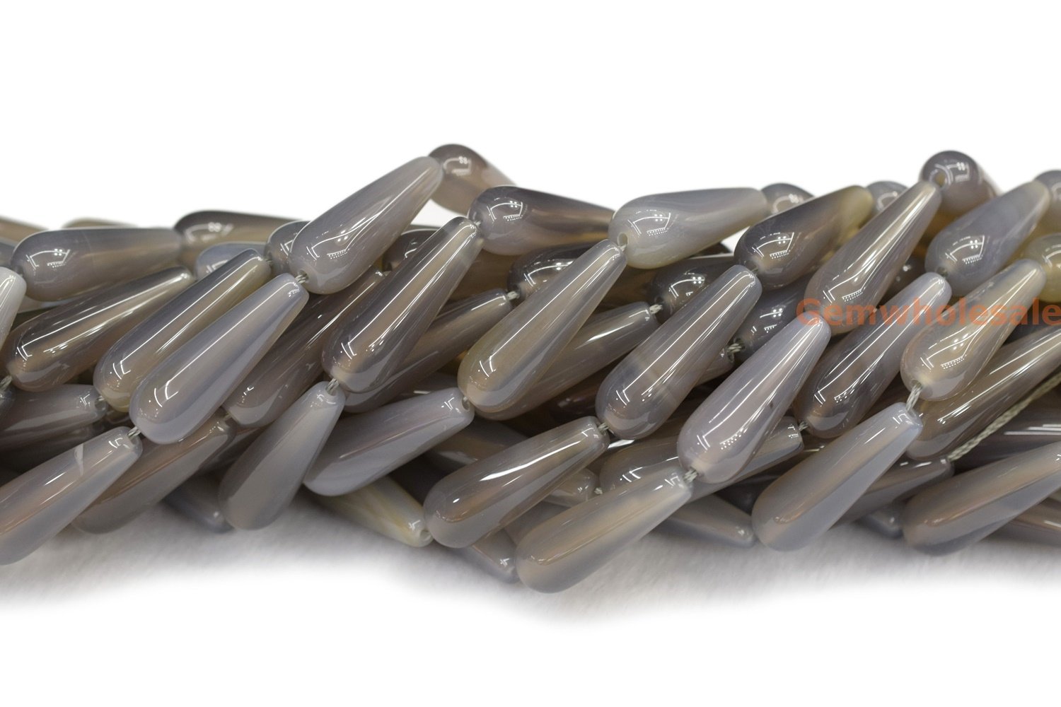 Grey Agate - Teardrop- beads supplier