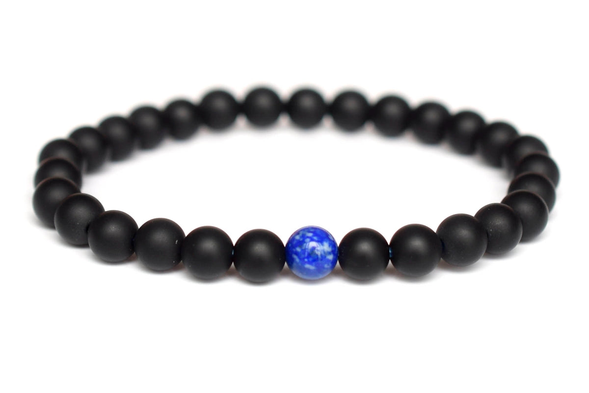 Handmade natural Genuine Lapis lazuli stone beads elastic bracelets