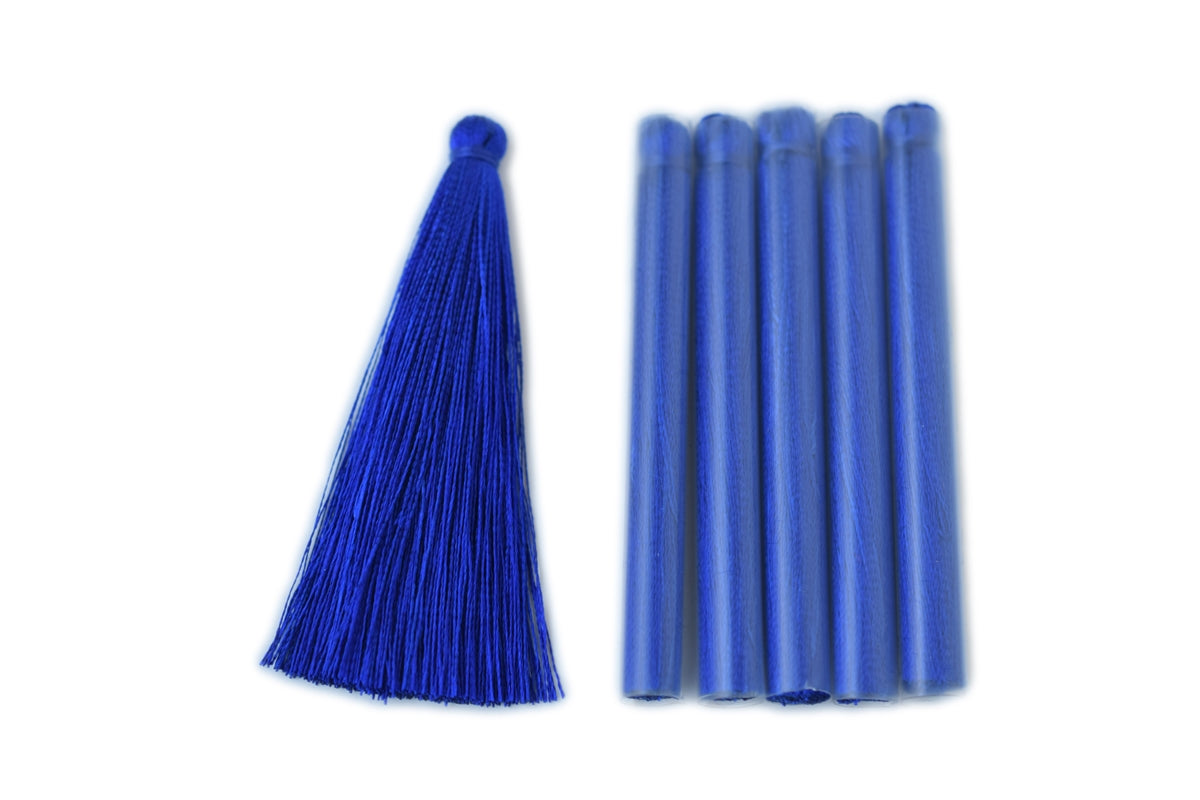 10PCS 6.5cm High Quality blue Handmade silk Thread Tassels