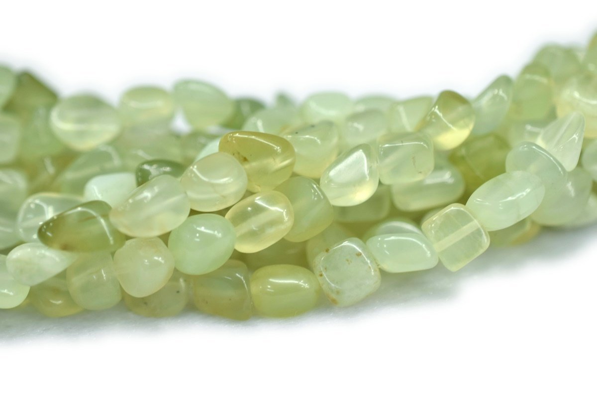 15.5" 5~7mm Natural New jade pebbles beads, potato beads, small nugget beads,light green
