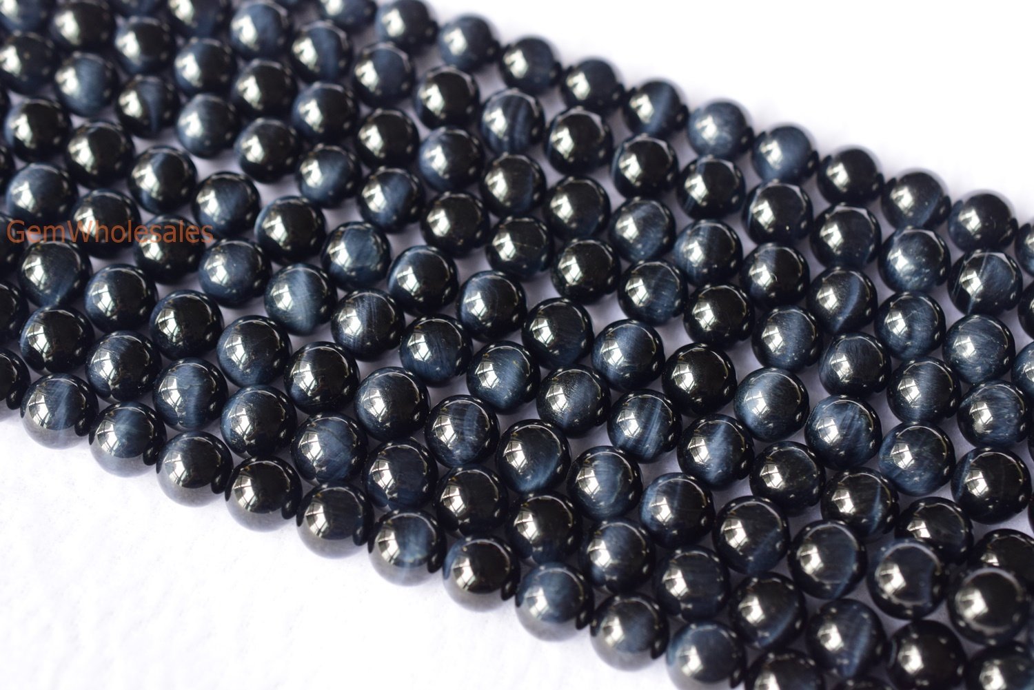 15.5" 8mm/10mm Natural Blue tiger eye AAA quality natural round beads, top quality