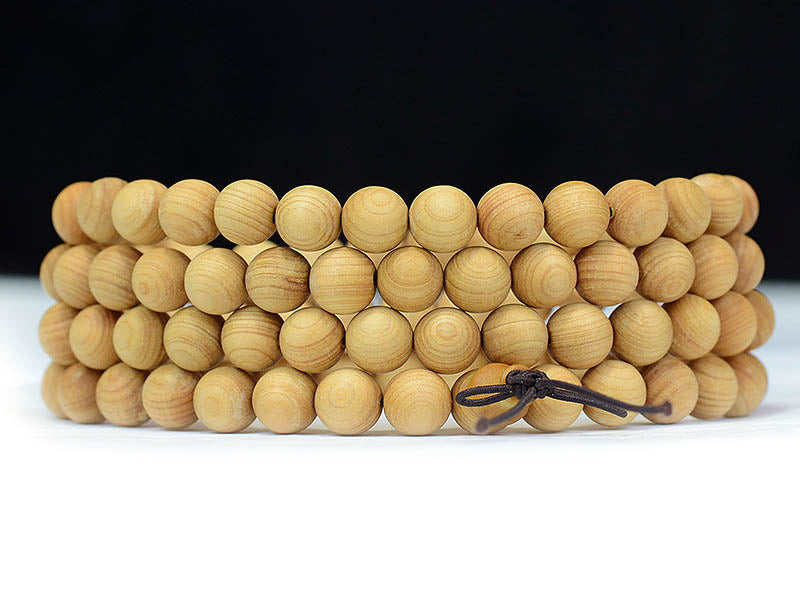 108 pcs 6mm light Fragrant Cypress wood Beads, natural Mala Beads