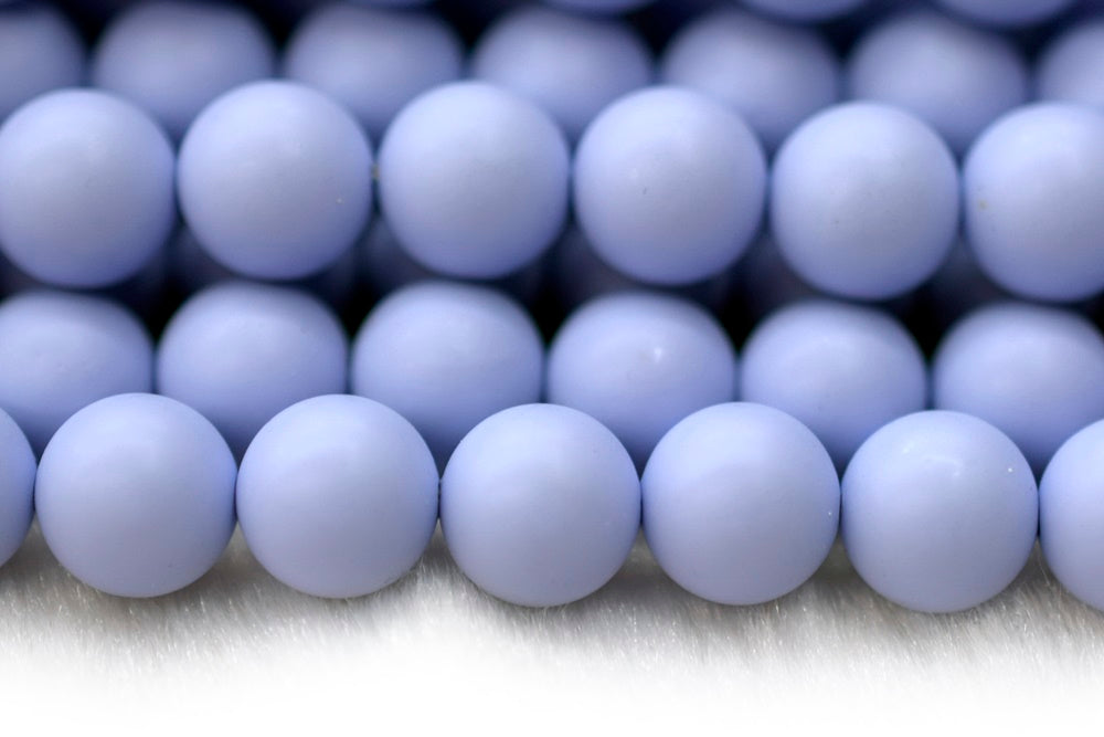15.5" 8mm/10mm Matte Shell pearl round beads blue purple color,HJC5