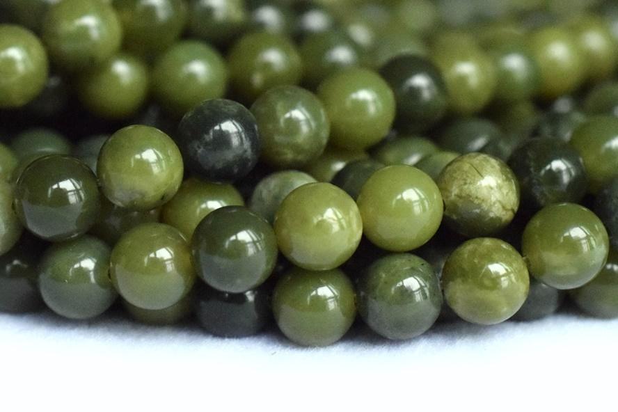 15.5" 8mm/10mm/12mm green New Canada jade Round beads gemstone