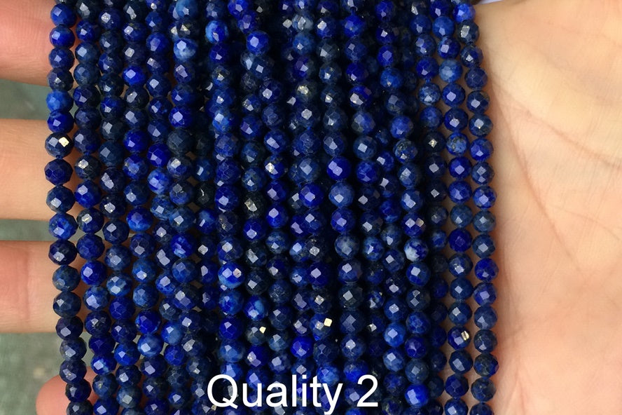 Lapis Lazuli - Round faceted- beads supplier
