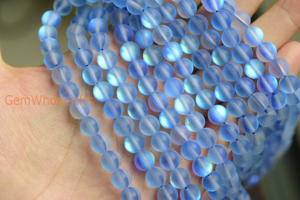 Synthetic Moonstone - Round- beads supplier