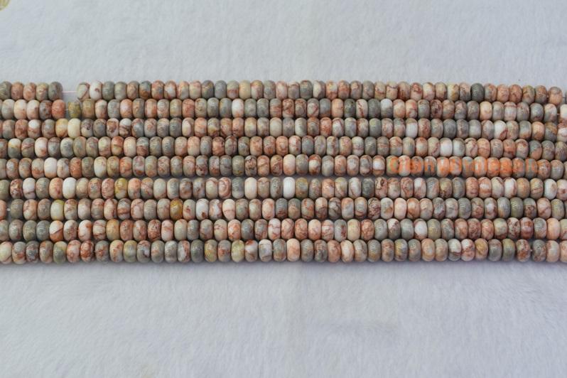 Redline Marble Stone - Rondelle- beads supplier