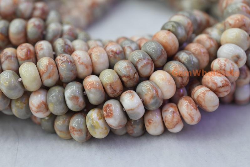 Redline Marble Stone - Rondelle- beads supplier