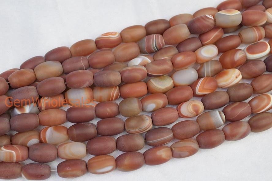 stripe Agate - Barrel- beads supplier