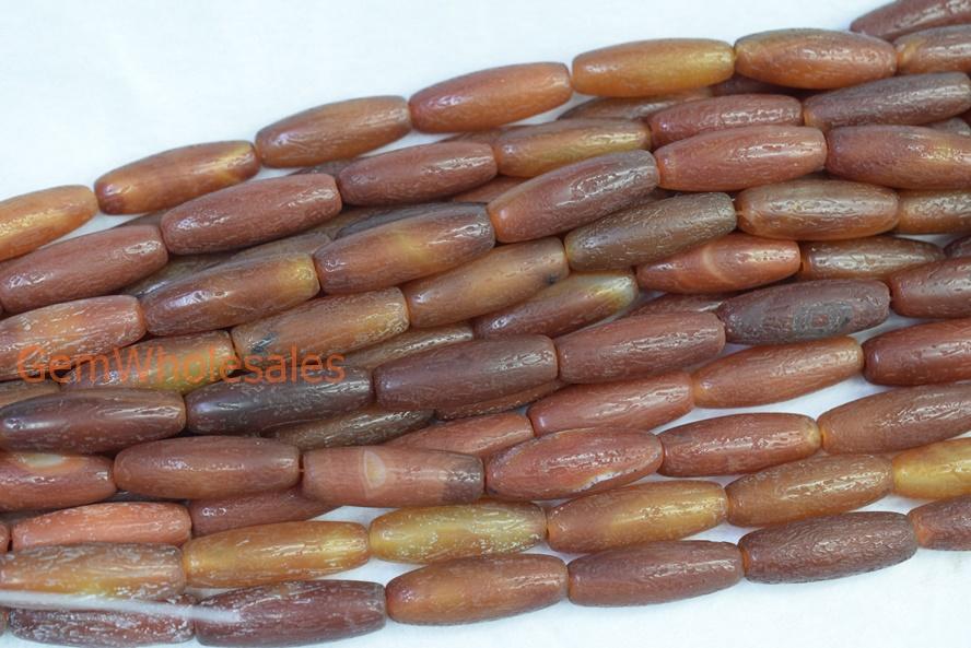 Red Agate - Rice- beads supplier