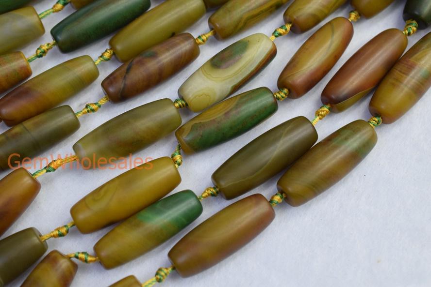 Stripe Agate - Rice- beads supplier