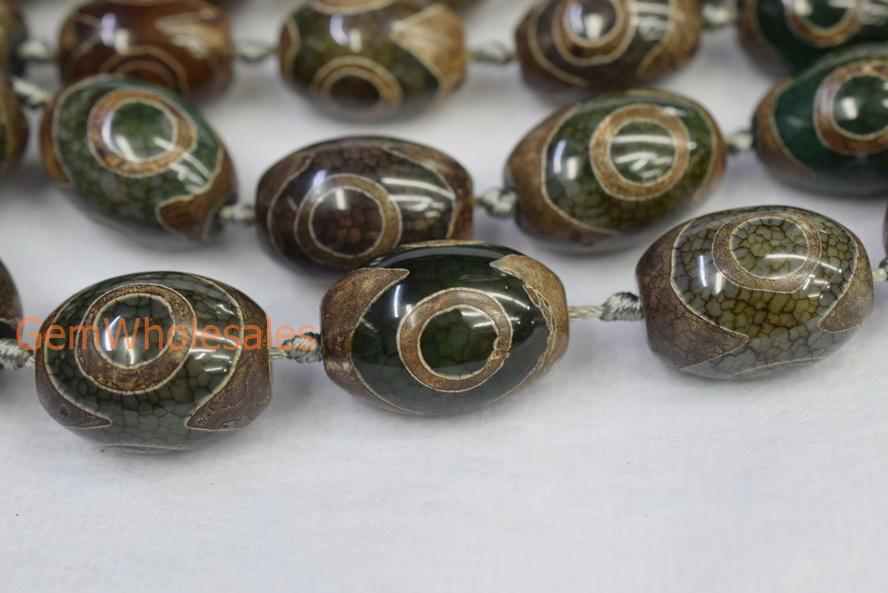 DZI agate - oval- beads supplier