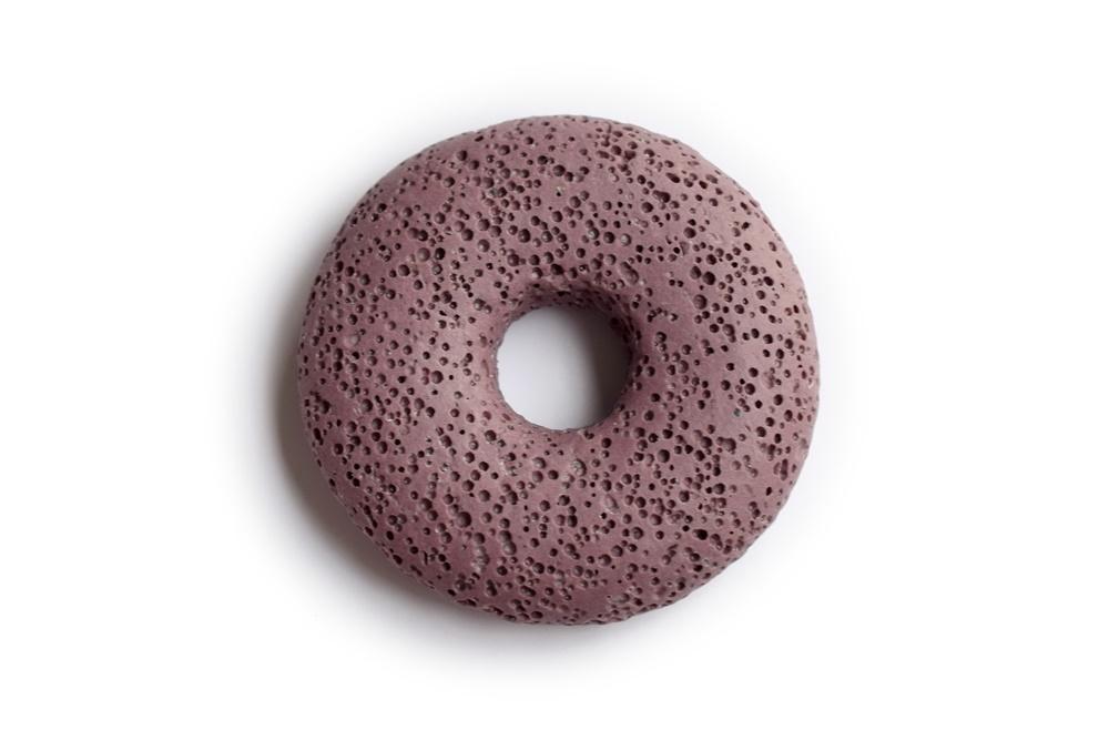 4PCS 50mm brown Lava Donut Gemstone pendant