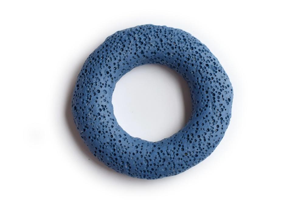 4PCS 50mm blue Lava Donut Gemstone pendant