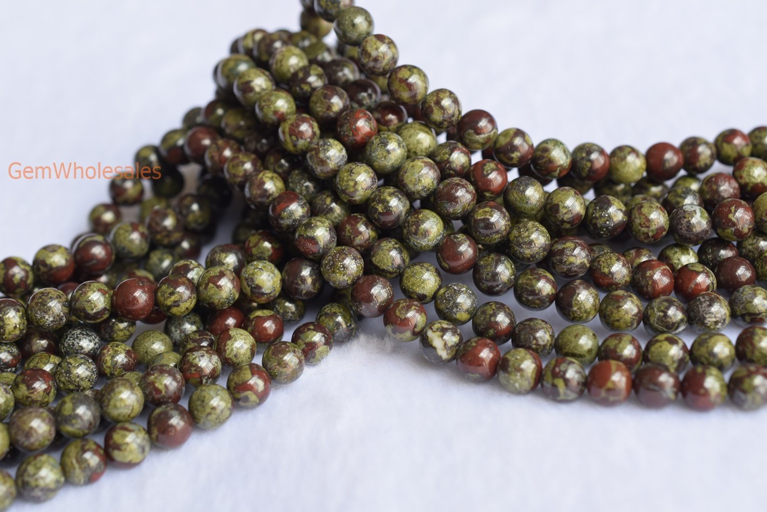 Australia dragon blood jade - Round- beads supplier