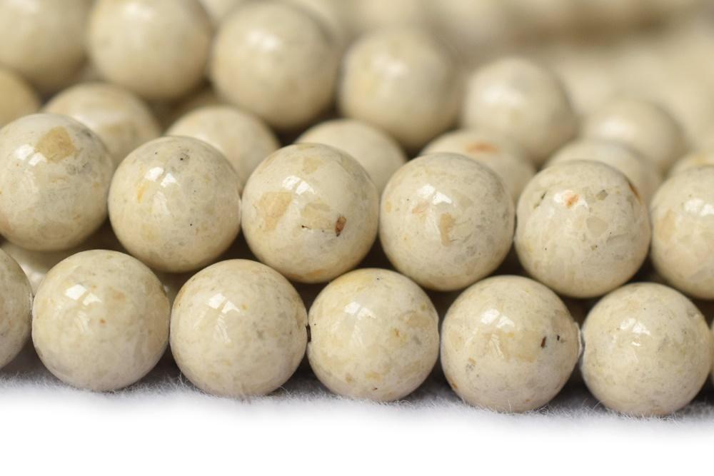 15.5" 10mm/12mm/14mm Natural White fossil round beads,gemstone wholesale