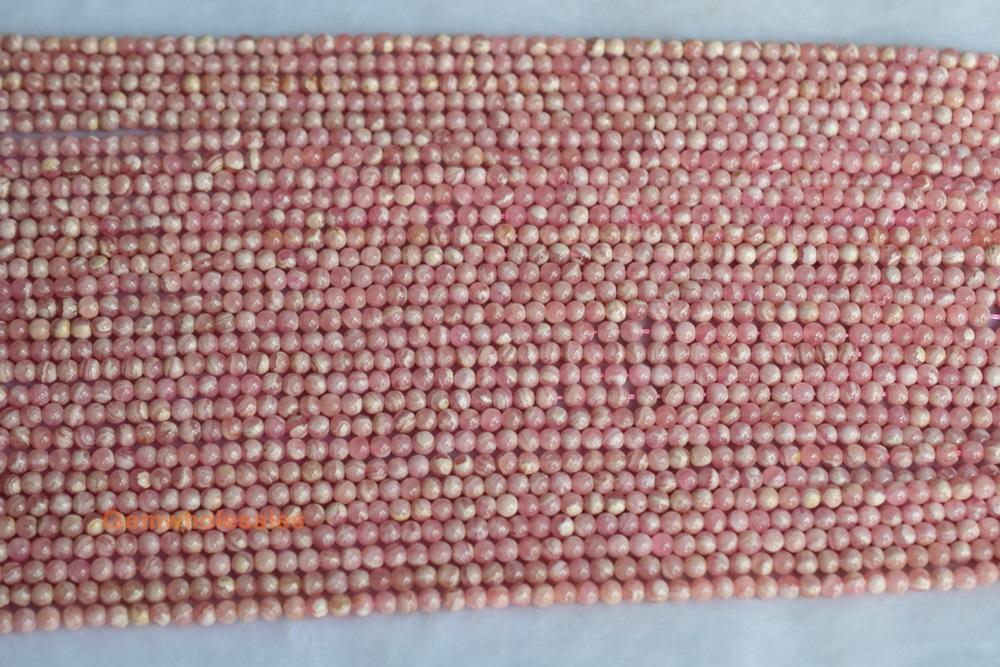 Rhodochrosite - Round- beads supplier
