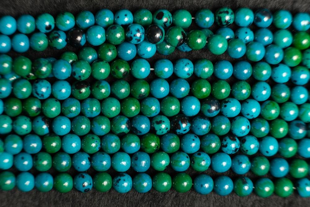 15.5" Turquoise Chryscolla Round 4mm/6mm/8mm/10mm beads,Green blue gemstone beads