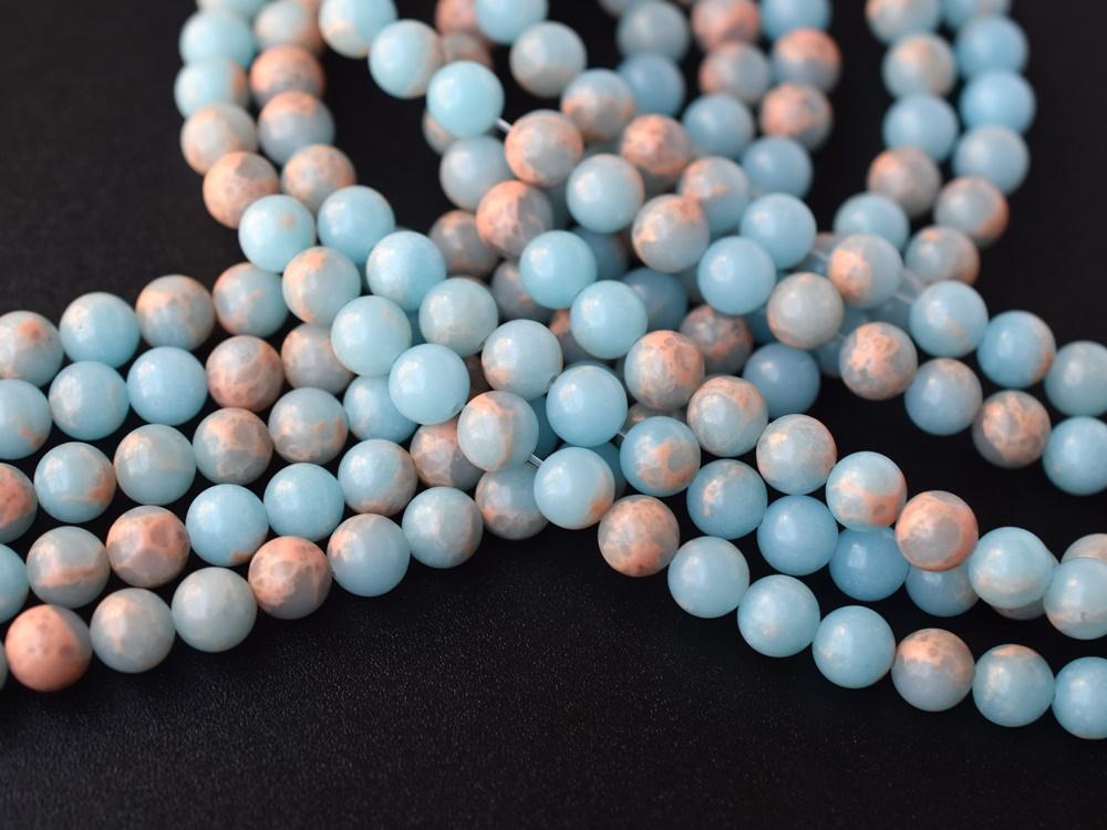 15.5" Light Blue emperor jasper round beads 6mm/8mm/10mm, blue sea sediment,Aqua Terra Jasper XYB02