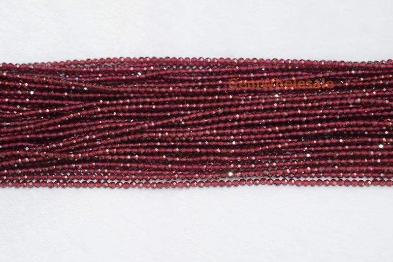 Garnet - Round faceted- beads supplier