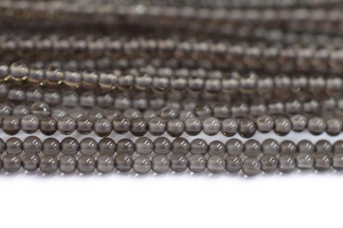 15.5"Natural Smoky quartz 2mm round beads,gemstone,semi-precious stone