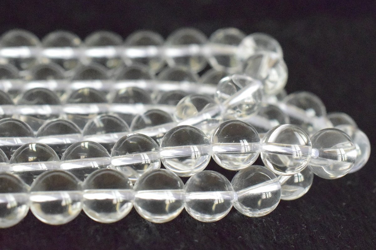 15.5" 4mm Natural rock crystal clear quartz round beads, semi-precious stone