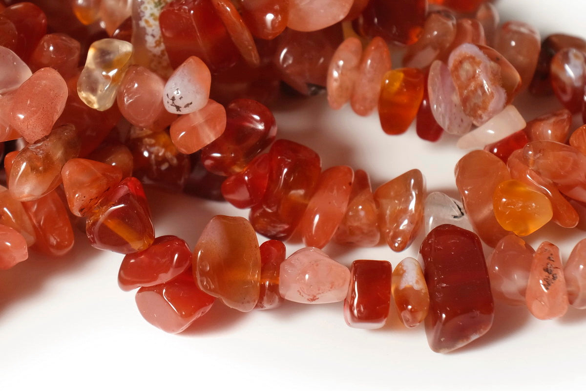 34" Carnelian 5x10mm chips,Red agate small chips gemstone, semi-precious stone