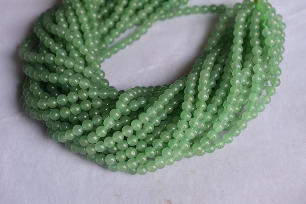 15.5" Natural green aventurine 12mm4mm6mm round beads, Green gemstone