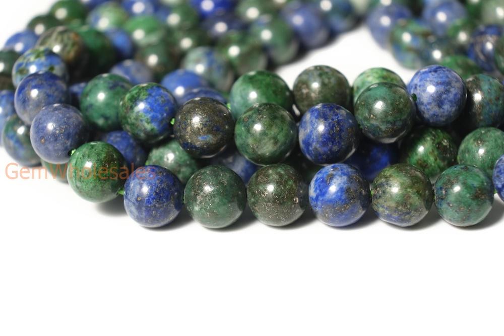 15.5" Azurite 6mm/8mm/10mm round beads, Green blue gemstone,Multi color stone