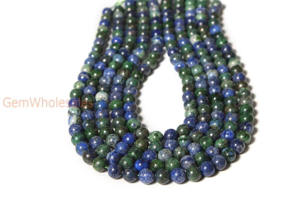 15.5" Azurite 6mm/8mm/10mm round beads, Green blue gemstone,Multi color stone