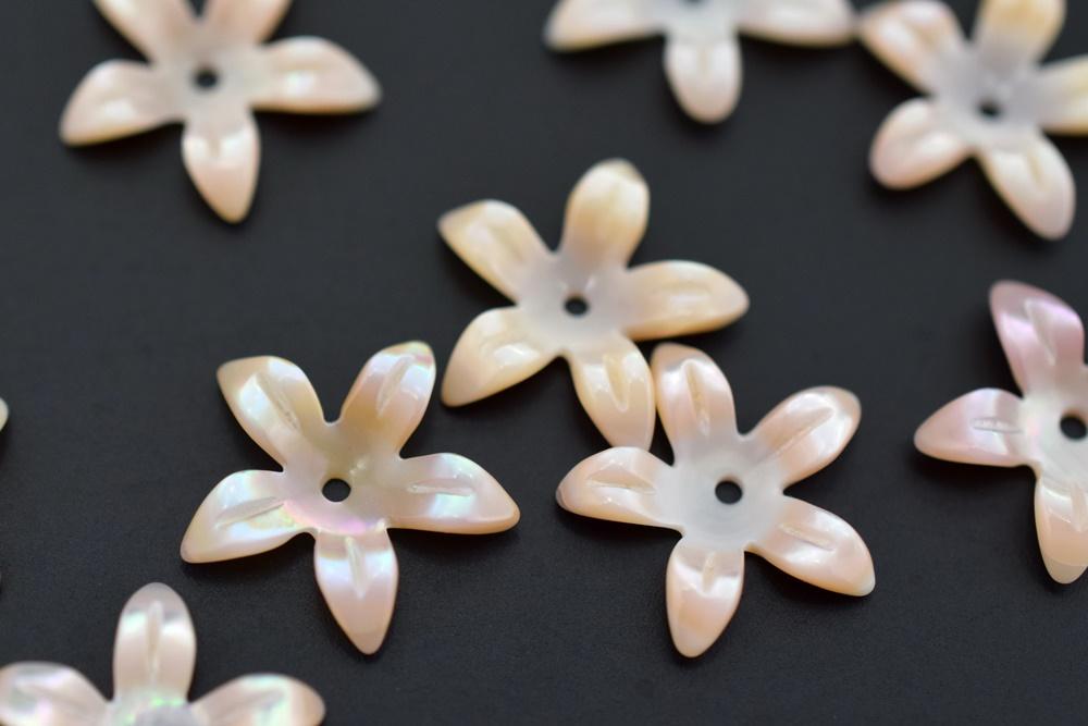 10PCS 10mm/12mm Natural purple MOP lily flower,mother of pearl carving lily flower